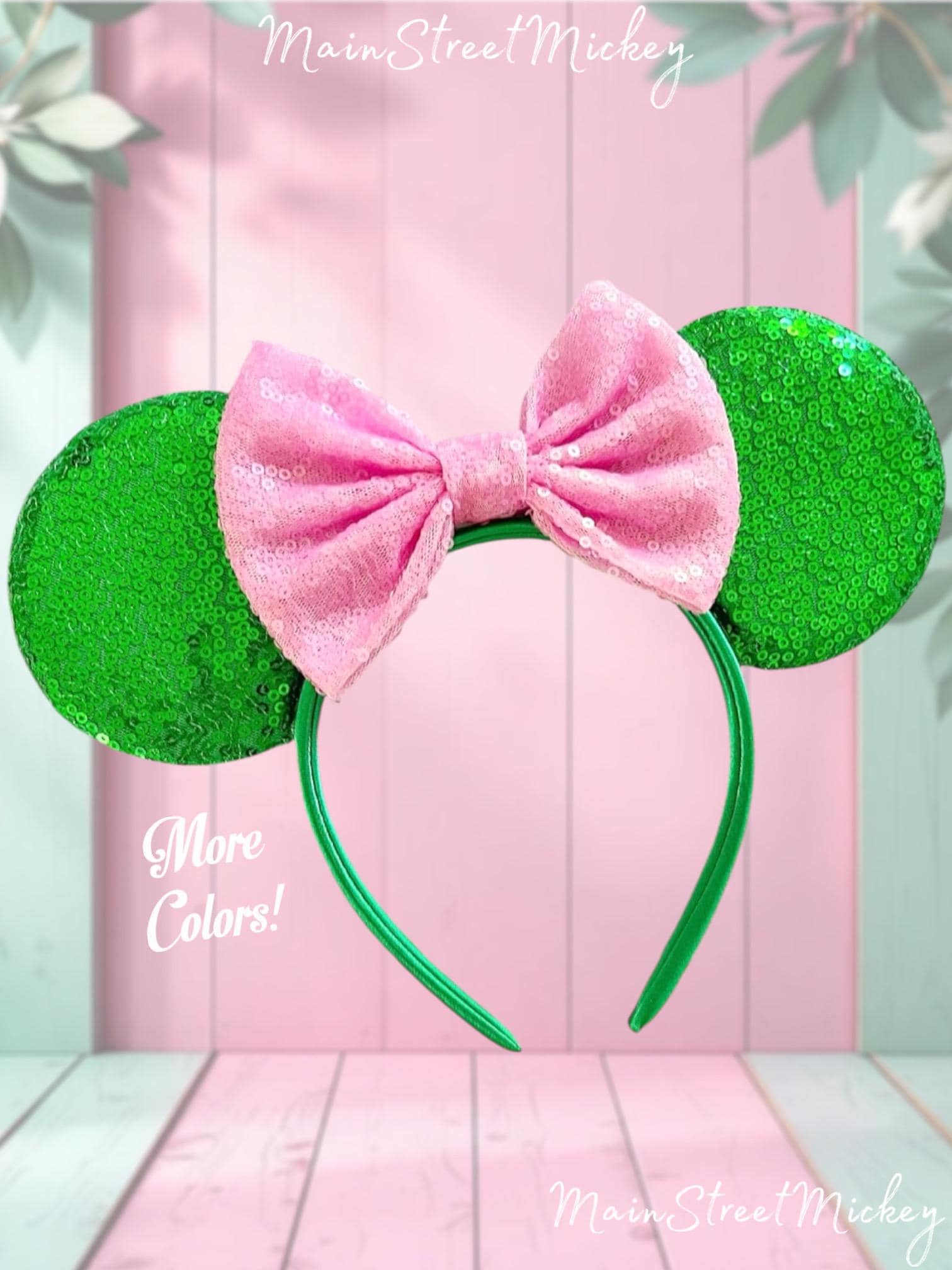 Minnie Mouse Ears All Ages, Disney Ears for Adults and Kids, Choose Ear and  Bow Color, Emerald Minnie Ears, Baby Pink Bow, Mickey Ears - Etsy, image size:1512x2016