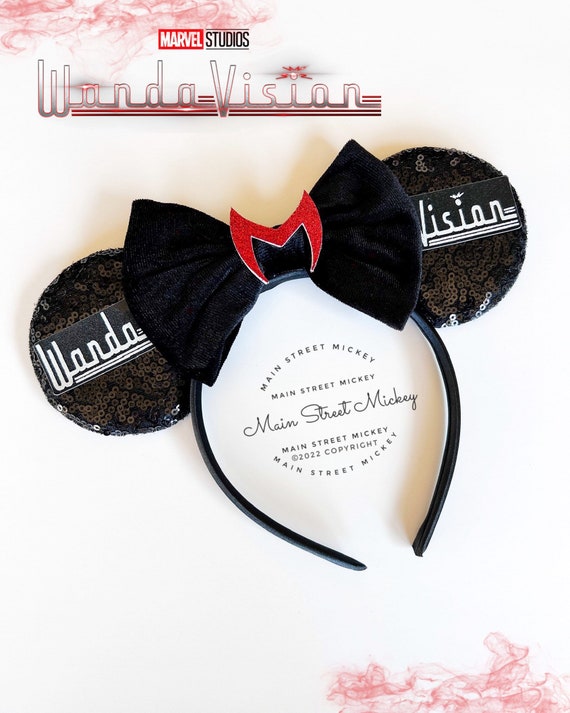 Disney Marvel Scarlet Witch Ears Minnie Headband New Minnie Mouse Scarlet Witch Ears, Marvel Mickey Ear, Disney  main image 4