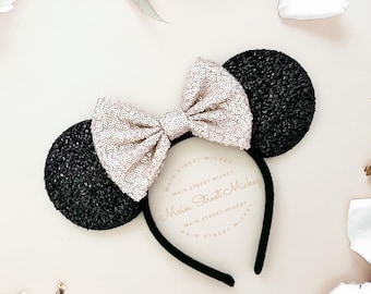 Mouse Ears Mesh Sequin Minnie Mickey Headband Ears for Kids and Adults