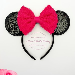 Minnie Mouse Ears, Disney Ears For Adults and Kids, Minnie Ears, Disneyland Ear, Mickey Mouse Ears, Mouse Ear, Floral Minnie Ear, Flower Ear