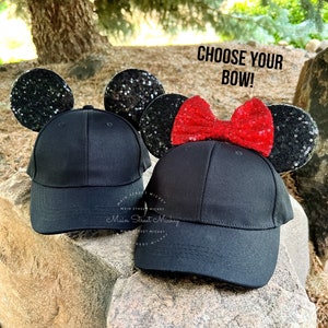 Minnie Mouse Hats, Disney Hats For Adults and Kids, Minnie Ears, Disneyland Ear, Mickey Mouse Ear Hat, Mouse Ear, Mickey Ears, Disney Hats