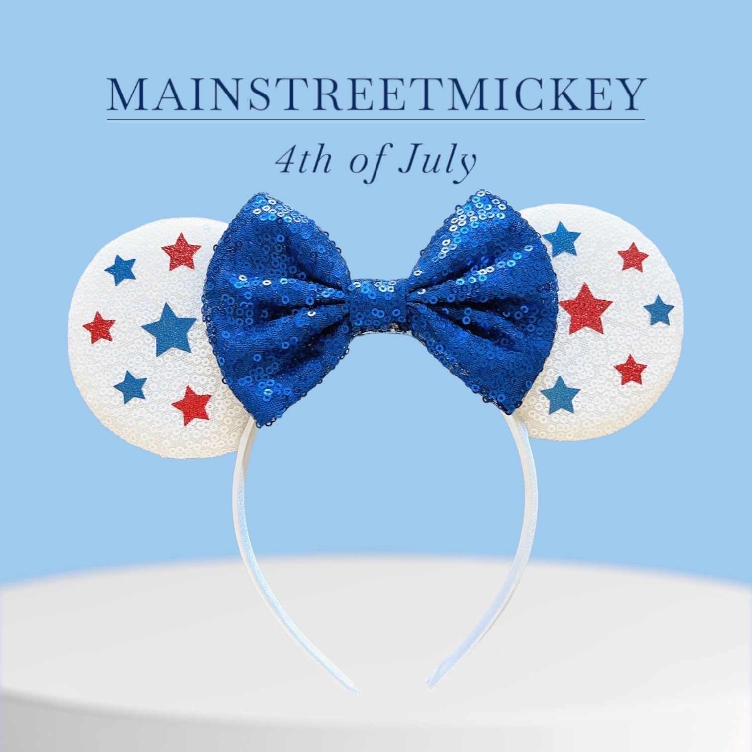 July 4th Mickey Ears - Etsy