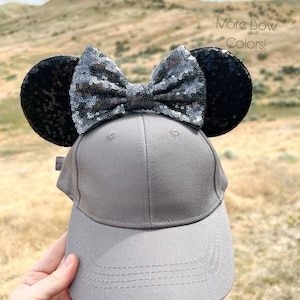 Minnie Mouse Gray Hat, Disney Hats For Adults and Kids, Minnie Ears, Disneyland Ear, Mickey Mouse Ear Hat, Mouse Ear, Mickey Ears, Mouse Hat