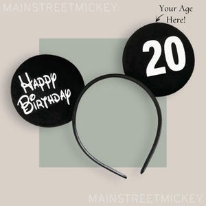 Minnie Mouse Birthday Ears, Disney Ears For Adults and Kids, Minnie Ears, Disneyland Ear, Mickey Mouse Ears, Custom Mouse Ear, Mickey Ears