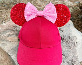 Minnie Mouse Hats, Disney Hats For Adults and Kids, Minnie Ears, Disneyland Ear, Mickey Mouse Ear Hat, Mouse Ear, Mickey Ears, Disney Hats