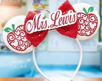 Minnie Mouse Teacher Ears, Mouse Ear For Adults and Kids, Minnie Mouse Career Ears, Minnie Ears, Disneyland Ear, Principal Mickey Ear