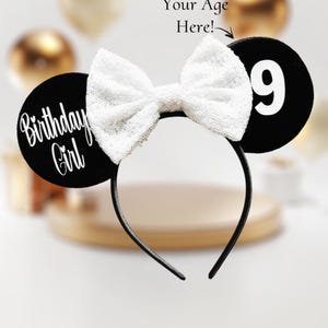 Minnie Mouse Birthday Ears, Disney Ears For Adults and Kids, Minnie Ears, Disneyland Ear, Mickey Mouse Ears, Custom Mouse Ear, Mickey Ears