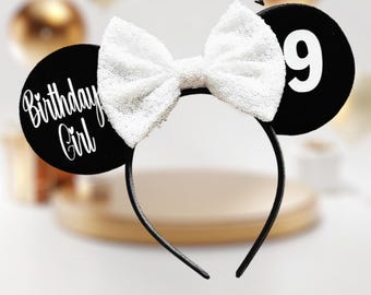 Minnie Mouse Birthday Ears, Disney Ears For Adults and Kids, Minnie Ears, Disneyland Ear, Mickey Mouse Ears, Custom Mouse Ear, Mickey Ears