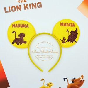 Minnie Mouse Simba Ears, Lion King Mickey Ear, Lion King Minnie Ear, Disneyland Ear, Character Minnie, Animal Kingdom Mouse Ear, Lion Guard