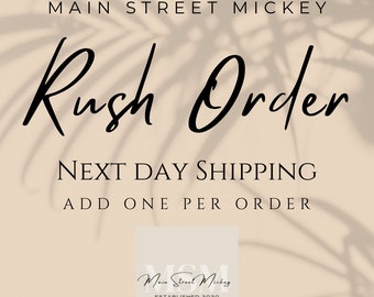 Minnie Mouse Ears, Main Street Mickey RUSH Order, Ships Next Day, Order Upgrade, Mickey Mouse Ear