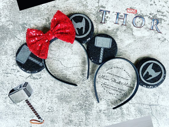 Disney x Marvel Thor Helmet Headband Silver Mickey Mouse Ears 2021 DISCONTINUED Minnie Mouse Thor Ears, Thor Marvel Mickey Ear, Disney  main image 4