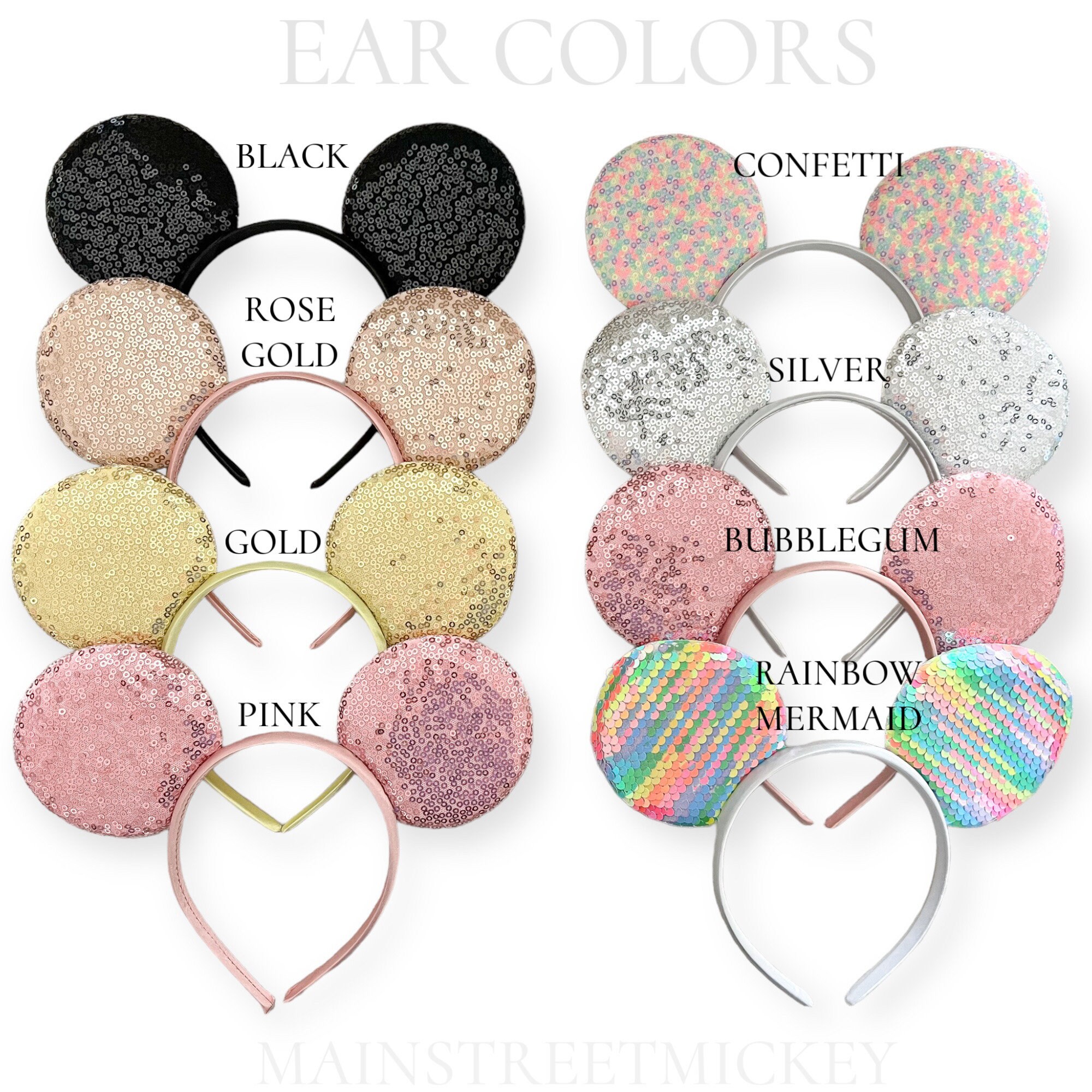 Breast cancer awareness Disney inspired Ears Breast Cancer Awareness Mickey Ears, Custom Ears Headband by  main image 4