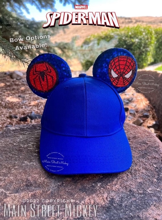 Minnie Mouse Spider-man Hats, Disney Hats for Adults and Kids, Minnie Ear,  Disneyland Ear, Mickey Mouse Ear Hat, Marvel Mickey Ear Party Hat 