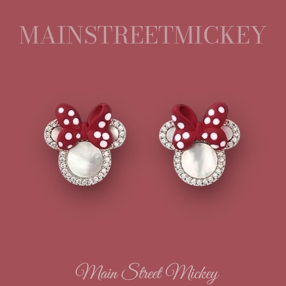 Minnie Mouse Earrings, Mickey Mouse Pendant, Minnie Mouse Charm, Mouse  Jewelry, Swarovski Crystal Mickey Earrings, Mickey Jewelry
