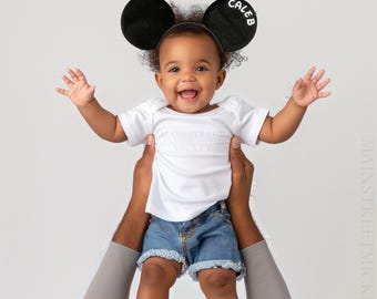 Orelhas personalizadas da Minnie Mouse, orelhas da Disney para adultos e crianças, orelhas da Minnie, orelha da Disneylândia, orelhas do Mickey Mouse, orelha de rato personalizada, orelhas do Mickey