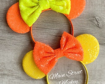 Orelhas da Minnie Mouse, Orelhas da Disney para Adultos e Crianças, Orelhas da Disneylândia, Escolha a Cor do Laço e das Orelhas, Orelhas do Mickey, Orelhas de Rato, Orelhas de Rato para Aniversário