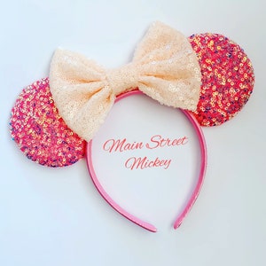 Minnie Mouse Iridescent Ears, Disney Ears For Adults and Kids, Minnie Mouse Ears, Mickey Mouse Ears, Disneyland Ear, Mickey Headband