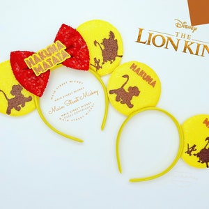 Minnie Mouse Simba Ears, Lion King Mickey Ear, Lion King Minnie Ear, Disneyland Ear, Character Minnie, Animal Kingdom Mouse Ear, Lion Guard