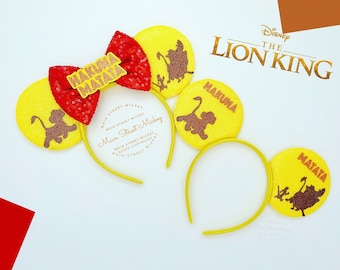 Minnie Mouse Simba Ears, Lion King Mickey Ear, Lion King Minnie Ear, Disneyland Ear, Character Minnie, Animal Kingdom Mouse Ear, Lion Guard