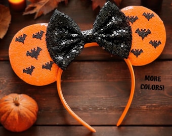 Light up Pumpkin Mouse Ears Illuminated Halloween Headband  display picture 1