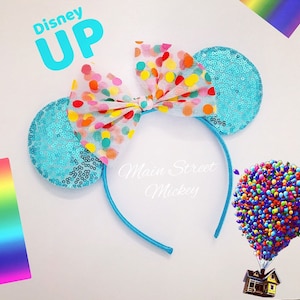 Minnie Mouse Ears, Disney Ears For Adults and Kids, Up Minnie Ears, Disneyland Ear, Choose Ear Color, Mickey Ears, Disney Up Mickey Ear
