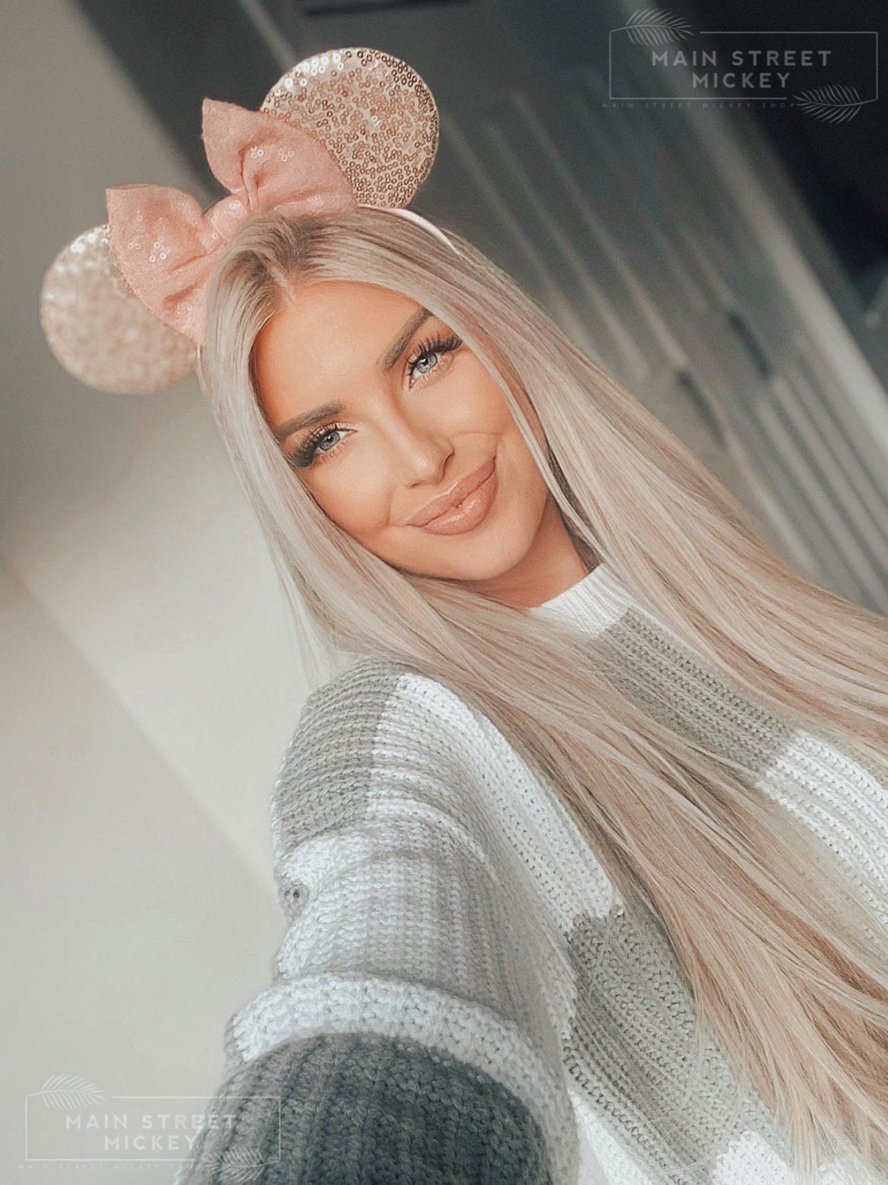 Minnie Mouse Ears All Ages, Disney Ears for Adults and Kids, Choose Ear and Bow Color, Minnie Ears, Pink Ears, Rose Gold Color Ear, Birthday