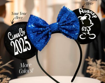 Minnie Mouse Graduation Ears, Disney Ears For Adults, Minnie Ears, Grad Mickey Mouse Ears, Custom Mouse Ear, Mickey Ears, Class of 2025