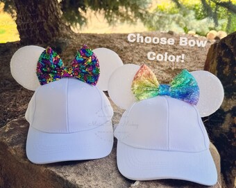 Sombreros de Minnie Mouse, Sombreros de Disney para adultos y niños, Orejas de Minnie, Orejas de Disneyland, Sombrero de orejas de Mickey Mouse, Orejas de ratón, Orejas de Mickey, Sombreros de Disney