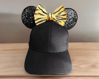 Minnie Mouse Tiger Hat, Disney Hats For Adults and Kids, Animal Kingdom Hat, Disneyland Ear, Mickey Mouse Hat, Mouse Ear, Mickey Ear