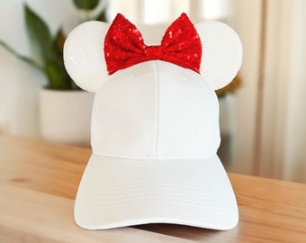 Sombreros de Minnie Mouse, Sombreros de Disney para adultos y niños, Orejas de Minnie, Orejas de Disneyland, Sombrero de orejas de Mickey Mouse, Orejas de ratón, Orejas de Mickey, Sombreros de Disney