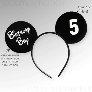 Minnie Mouse Birthday Ears, Disney Ears For Adults and Kids, Minnie Ears, Disneyland Ear, Mickey Mouse Ears, Custom Mouse Ear, Mickey Ears