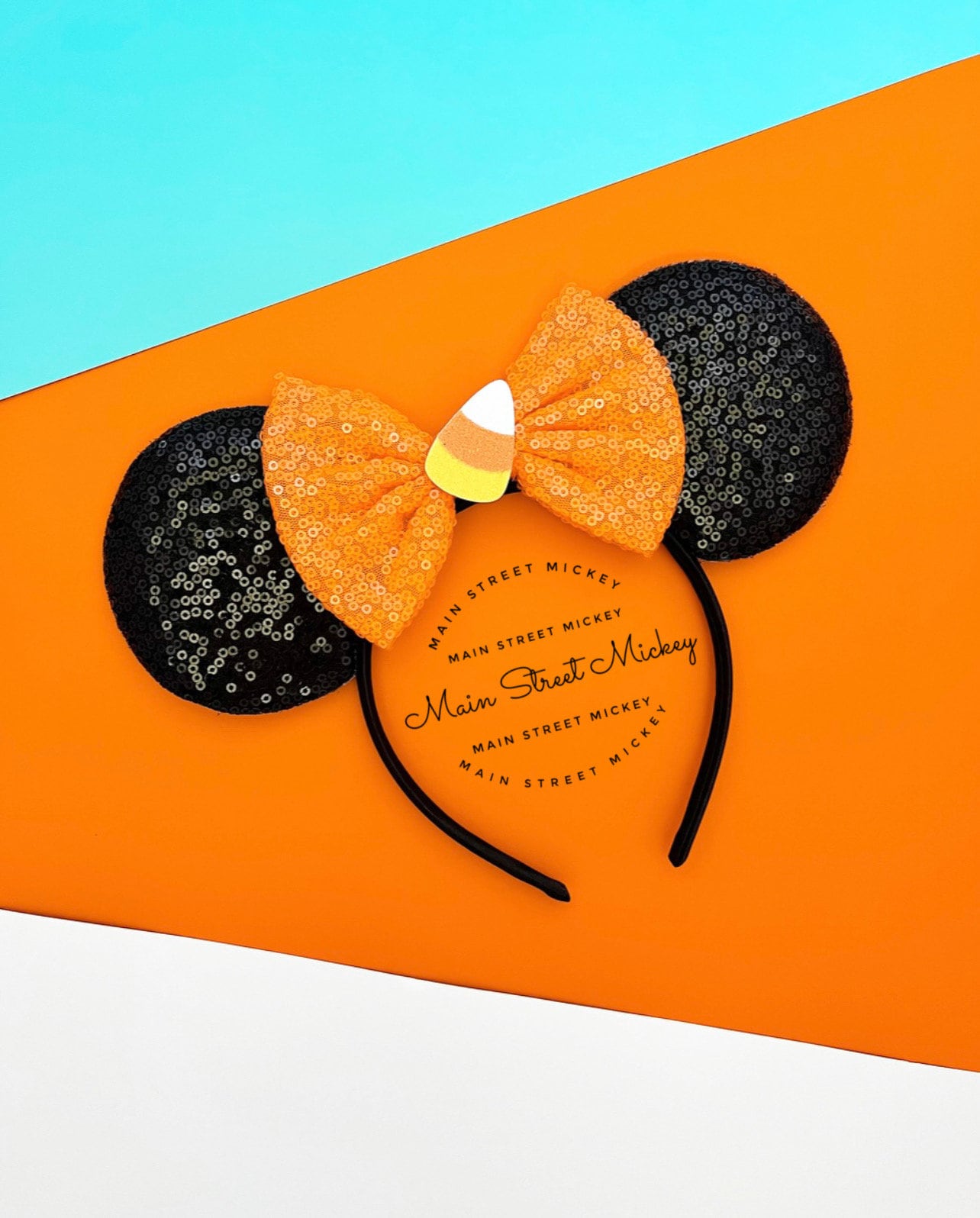 Minnie Mouse Candy Corn Ears, Disney Ears For Adults and Kids, Halloween Mouse Ear, Mickey Ear, Disneyland Ear, Disney Boo Bash Costume Ear