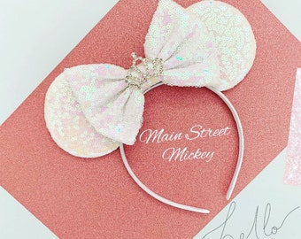 Princess Mouse Ears Sequin Minnie Mickey Headband Ears for Kids and Adults