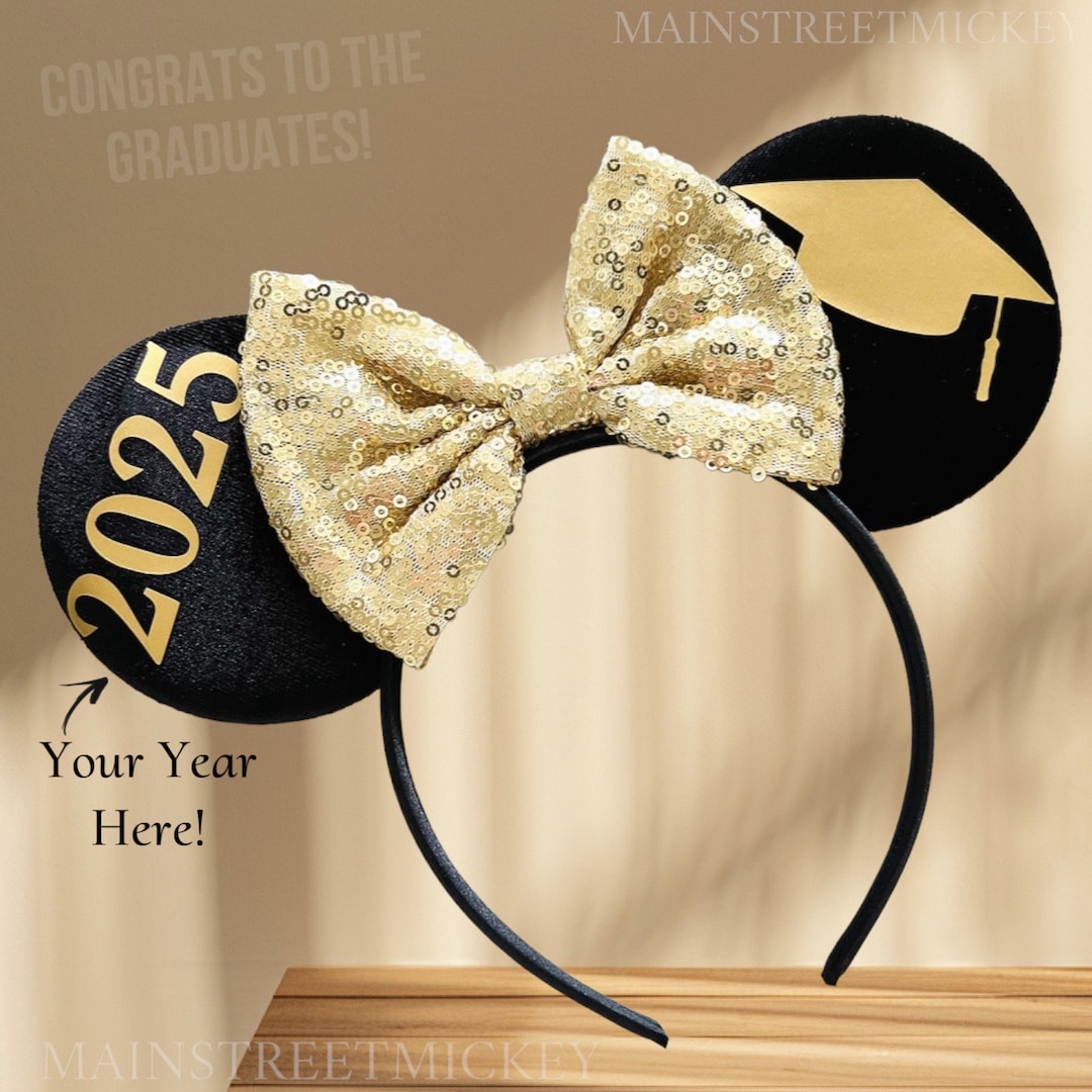Minnie Mouse Graduation Ears, Disney Ears for Adults, Minnie Ears, Grad