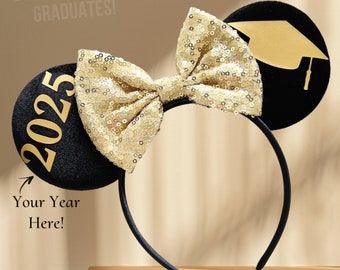 Minnie Mouse Graduation Ears, Disney Ears For Adults, Minnie Ears, Grad Mickey Mouse Ears, Custom Mouse Ear, Mickey Ears, Class of 2025