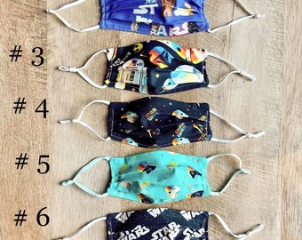 Disney Star Wars Face Masks with Nose Bridge