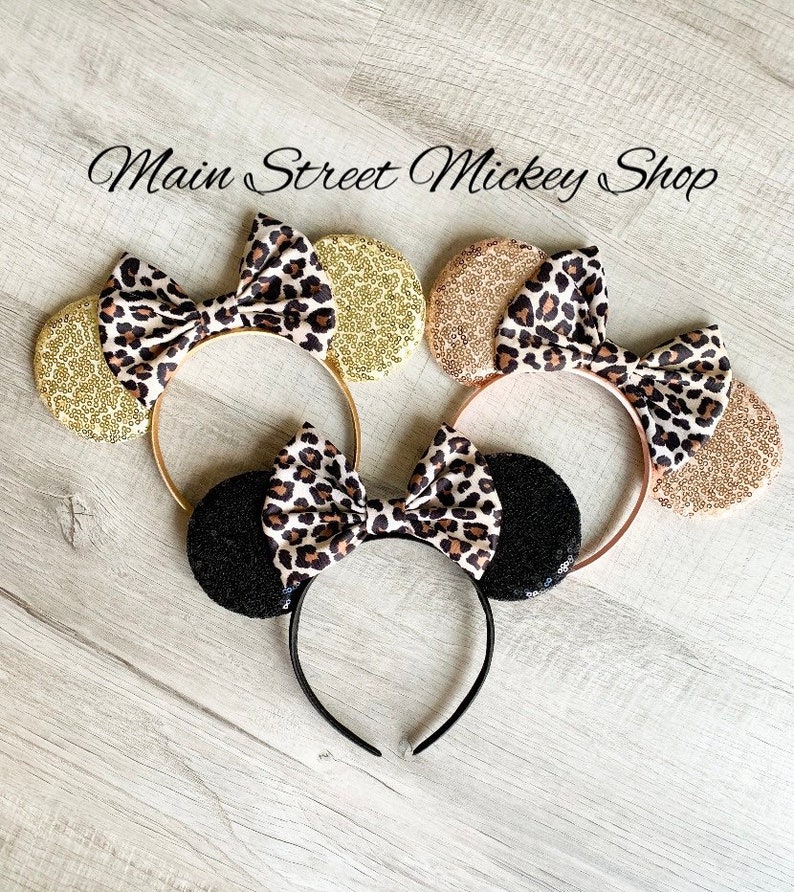 Minnie Mouse Ears For All Ages, Disney Ears For Adults and Kids, Animal Kingdom Ears, Leopard Mickey Ears, Leopard Minnie Ears, Disney Ear
