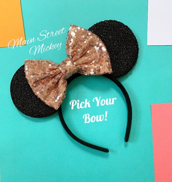 Brown Monogram Minnie Ears, Crystal Minnie Ears, Disney Mickey Ears