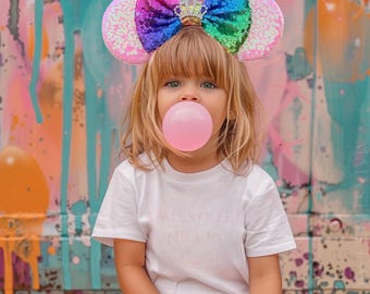 Princess Mouse Ears Sequin Minnie Mickey Headband Ears for Kids and Adults