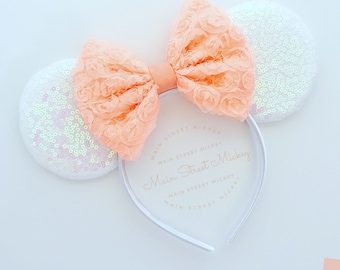 Minnie Mouse Ears, Disney Ears For Adults and Kids, Minnie Ears, Disneyland Ear, Mickey Mouse Ears, Mouse Ear, Floral Minnie Ear, Flower Ear