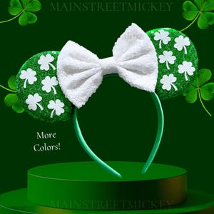 Minnie Mouse St Patrick’s Day Ear, Pattys Day Mouse Ear, Mickey Clover Ear, Disneyland Ear, Shamrock Mouse Ear, Mickey Shamrocks Mouse Ear
