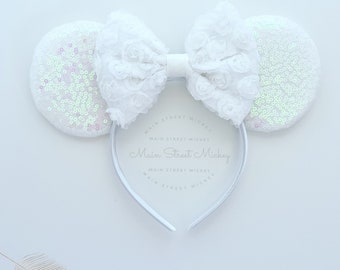 Minnie Mouse Ears, Disney Ears For Adults and Kids, Minnie Ears, Disneyland Ear, Mickey Mouse Ears, Mouse Ear, Floral Minnie Ear, Flower Ear