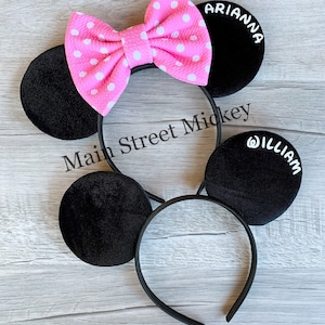 Minnie Mouse Custom Ears, Disney Ears For Adults and Kids, Minnie Ears, Disneyland Ear, Mickey Mouse Ears, Custom Mouse Ear, Mickey Ears