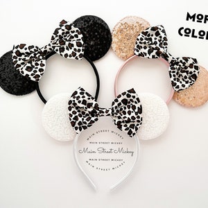 Oreilles de Minnie Mouse pour tous les âges, Oreilles Disney pour adultes et enfants, Oreilles Animal Kingdom, Oreilles de Mickey léopard, Oreilles de Minnie léopard, Oreille Disney