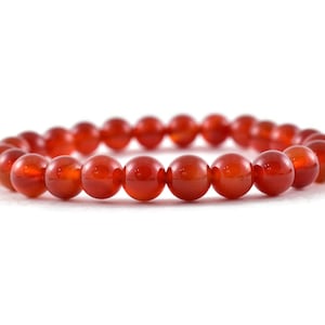 Carneool armband, natuurlijke carneool sieraden, carneool kralen armband