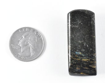 27.27g Nuummite Freeform, RARE FLASH Authentic Greenland Nuummite Polished