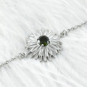 Moldavite Bracelet, Faceted Moldavite Bracelet Sterling Silver, 7mm Round Faceted Moldavite, Genuine Moldavite from Czech Republic