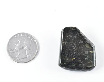 22.22g Nuummite Freeform, RARE FLASH Authentic Greenland Nuummite Polished