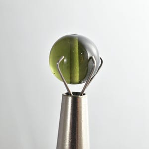 8.7MM Moldavite Bead, Genuine Moldavite Bead 4.4ct, Round Bead, Moldavite Stone, Bead, Authentic Moldavite, Natural Bead