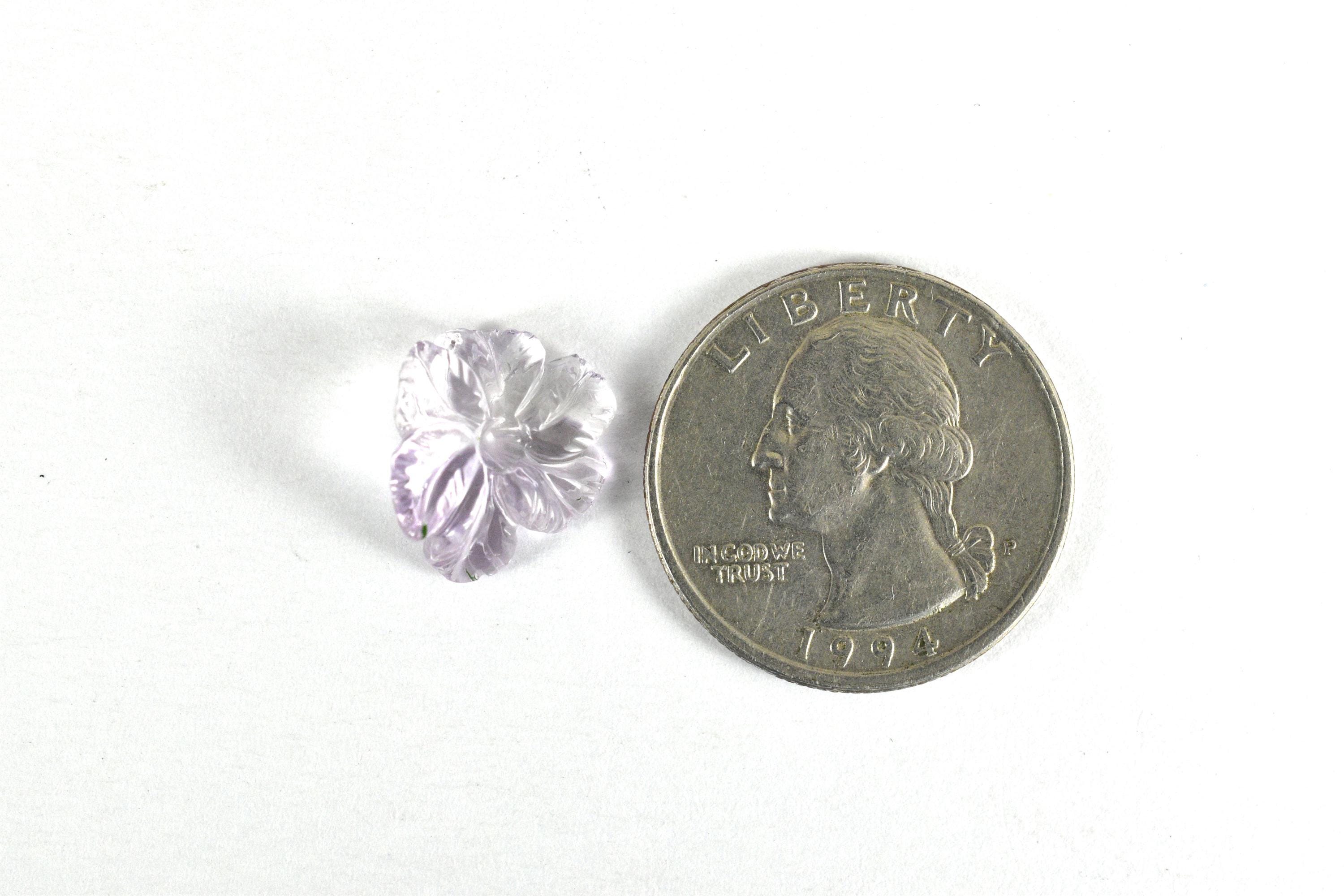 Sculpture Florale En Améthyste Naturelle 109,6 Carats - Certifiée IGL - Pièce Unique